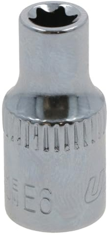 E6 Female Torx Socket Star Bit 1/4 Drive Standard External Chrome Vanadium Steel