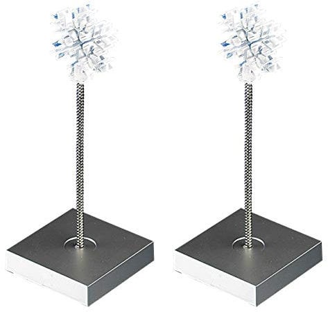 Lunartec Dekoleuchte kabellos: 2er-Set LED-Dekoleuchten Eiskristall, weiße LED, batteriebetrieben (Winter-Deko, Dekoration, Stern)