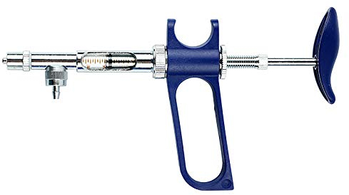 LMEILI Impfstoffspritze für Tiere Einstellbare 0-1 ml kontinuierliche Injektionspistole für Huhn, Ente, Taube und Geflügel