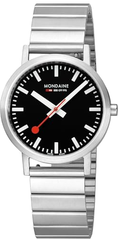 Mondaine Damen Analog Quarz Uhr mit Edelstahl Armband A6603031416SBW