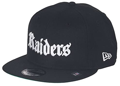 New Era Las Vegas Raiders Black Base Black White 9Fifty Snapback Cap - One-Size