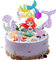 Kuchendekoration Meerjungfrau,Meerjungfrau Cake Topper,Tortendeko Mädchen Meerjungfrau,Cake Topper Glitzer,Topper Happy Birthday für Geburtstagsparty,Taufe