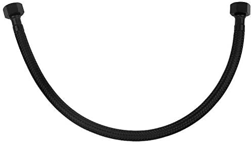 Tycner 60cm 3/8'' x 3/8'' Inch BSP Schwarz Nylon Geflochten Flexibler Schlauch Spülen