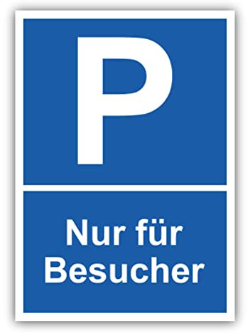 tradercat Parkplatz Plaque signalétique en aluminium Dibond de 3 mm avec protection UV pour les visiteurs, visiteurs, parking (aluminium, 30 x 21 cm)