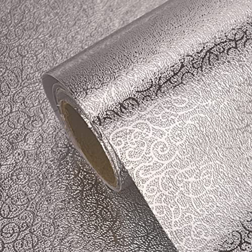 ZOYIEP Aufkleber Küchen Aluminium Selbstklebende Folie Klebefolie Küchenfolie Öl-Resistent Hitzebeständig Wasserdicht Anti-Schimmel DIY MöbelFoil Tapete (Stil 1,40x500cm)
