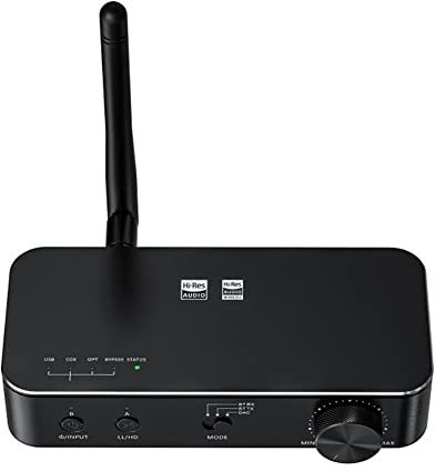 RSGK Bluetooth Audio Receiver Transmitter, HiFi Audio Bluetooth EA9038Q2M USB DAC Decoder Amplifier XMQS PC TV Transmitter Receiver AptX HD/LDAC/DSD256