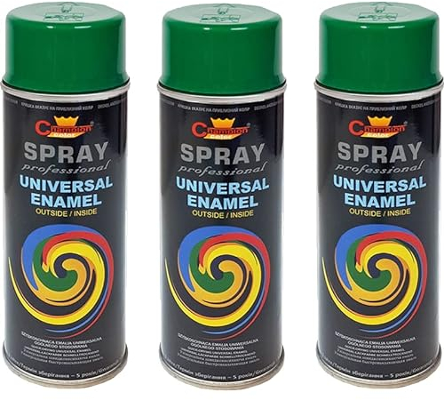 VE-INDUSTRIES Lot de 3 sprays de peinture selon RAL - 400 ml - Vernis coloré pour bois, métal (6029 vert menthe)