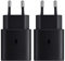 2 Stück 25W Schnellladegerät USB C für Samsung Galaxy S20,S21 FE S21Ultra,S22 5G,Note20,A52S,A53,A72,M53,Z Fold3,Fold4,Flip 3,Flip 4, Super Fast Charging Ladegerät Netzteil Type C (Schwarz)