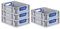 PROREGAL SuperSparSet 5x Eurobox NextGen Color | HxBxT 12x30x40cm | 11 Liter | Griffe blau offen | Glatter Boden | Eurobehälter, Transportbox, Transportbehälter, Stapelbehälter