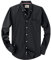 J.VER Men's Black Oxford Shirt Long Sleeve Regular Fit Casual Plain Button Down Smart Dress Shirts for Men Adult with Pocket L