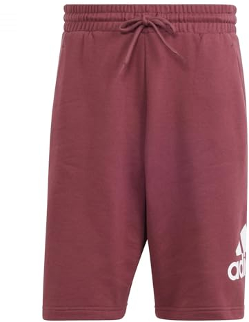 adidas Herren Essentials Big Logo French Terry Shorts, Shadow red/White, 3XL