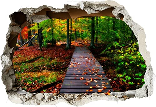 3D-Effekt Wandtattoo Nature Trees Walk 3D Wall Sticker Art Poster Decals Murals Kids Room Nursery Durchbruch Aufkleber 80x120cm