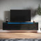 SONNI Mobile TV Sospeso 140x35x30cm, Mobiletto TV a Parete o a Pavimento per Camera da Letto, Soggiorno o Sala di ricevimento - Nero