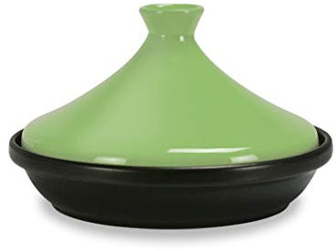 SUNMME Cazuela de cerámica para Sopa con Base de Torre de Verduras al Vapor Resistente a Altas temperaturas de 24 cm (Color: C) (CA)