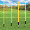 Rainmae Slalomstangen Fussball Set Slalom Poles 4 Slalom Stangen mit Federgelenk Sprunghafte für Koordinationstraining, Slalom, Fußball, Hundesport Gelb 150 cm