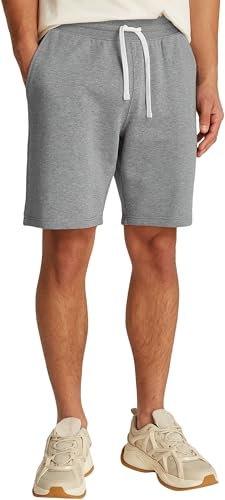 Tommy Hilfiger Herren Sweatshorts Essential Terry aus Baumwolle, Grau (Medium Grey Heather), XL