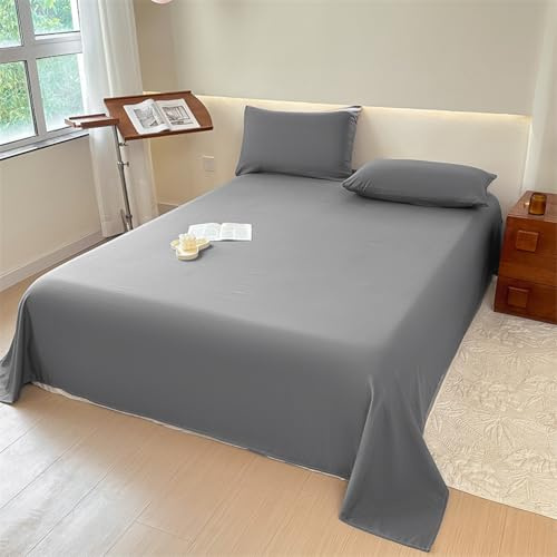 HAIBA Bettlaken ohne Gummizug 120x240cm grau 100% Jersey Baumwolle