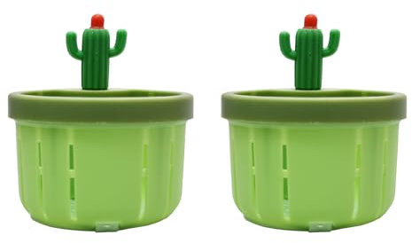 Pack de 2 Filtres à Évier Cactus Universels Vert - Passoire Evier, Filtre Evier Cuisine, Grille Evier Cuisine, Filtre Lavabo, Bonde Evier Cuisine, Protege Evier