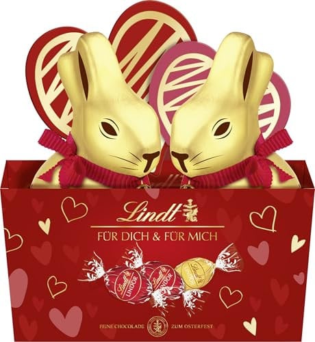 Lindt Schokolade Goldhase im Nest Herz | 195 g | Oster Schokolade für Kinder | Schokoladengeschenk