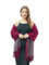 VICT POPU Schal Damen Winter Tücher Kaschmir Pashmina Schal Kuschelig Weiche Reversible Stolen Weinrot/Grau