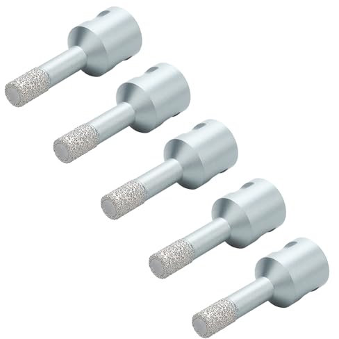 hsawbit 5PCS 6mm Diamond Drill Bits for Porcelain Tiles, Tile Drill Bits Tile Cutters for Ceramic Tiles Glass Granite Marble with M14 Thread