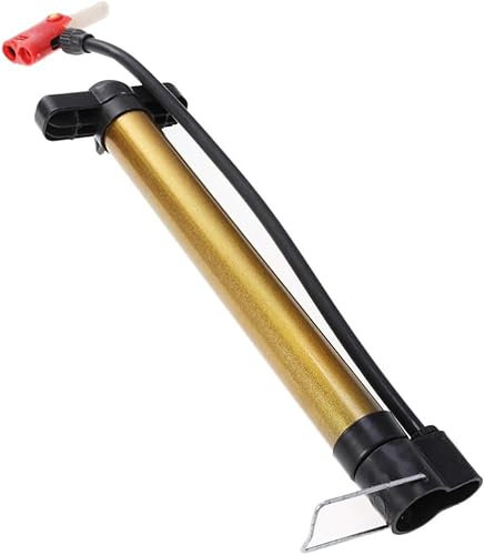 cyclingcolors Pompe à Main Portable Velo Ballon Embout Flexible Valve gonflage Schrader Presta Flexible Double tête, Couleur aléatoire