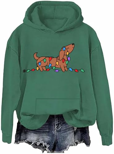 Dackel Weihnachten Hoodie Weihnachten Dackel Hoodie Lustiger Dackel Weihnachten Laternen Sweatshirt Dackel Shirts