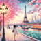 QINRUBB DIY Straßenansicht Diamond Painting Erwachsene, 5D Seine Fluss Diamant Painting Bilder Anfänger, Runder Vollbohrer Diamanten Malerei Stickerei Kreuzstich Geschenke Home Wand Dekor 30x30cm