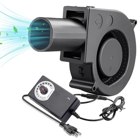 Silkwish 150m³/h Gebläse Lüfter 230V mit Drehzahlregler, AC Radiallüfter mit Regler, Turbinengebläse für Heizgeräte Grill BBQ Picknick, Kühlung Lüfter für Haushaltsgeräte - 8000RPM, 97 x 33mm, 30W