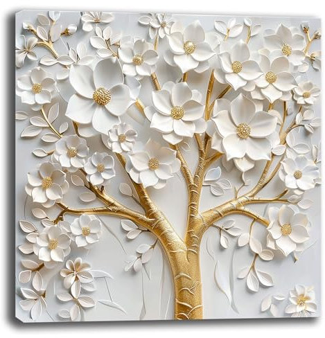 Quadro Moderno QUADRATO Camera da letto ALBERO della VITA Astratto Quadri moderni soggiorno da Parete XXL grande Stampa su tela Canvas Decorazione Murale muro (10, 70x70 cm, Canvas intelaiato)