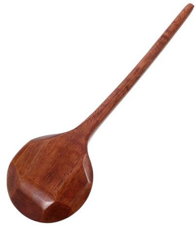 Cabilock Cuchara De Madera Japonesa Para Sopa Cucharón De Ramen Grande Mango Para Cocinar y Servir Casa Para Sopa Wonton y Porridge