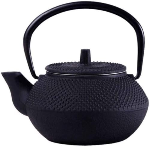 Teapot with Infuser Tea Pot Cast Iron Kettle Teapot Comes with Strainer Tea Pot 300ml Black Coffee Maker Convenient Office Tea Pot Teapot-300ml/937