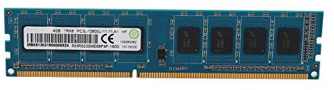 Pqahffowr DDR3 4 GB di Memoria Desktop 1RX8 PC3L-12800U 1600 MHz 240 Pin 1.35 V CL11 DIMM RAM per Scheda Madre