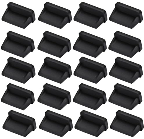 JEYORZY 20pcs Bouchons Anti-poussière USB, Bouchons Anti-poussière, Silicone Type USB Capuchon Anti-poussière,Bouchon Anti-Poussière Type pour PC de Bureau, Portable, Prise Chargeur Haut-Parleur, noir