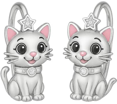 Silberohrringe für Mädchen - Kätzchen Silber 925