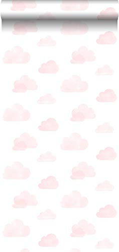 Sanders & Sanders papier peint petits nuages rose clair 53 cm x 10.05 m