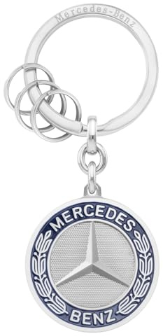 Mercedes-Benz Schlüsselanhänger Stuttgart silberfarben aus hochwertigem Edelstahl