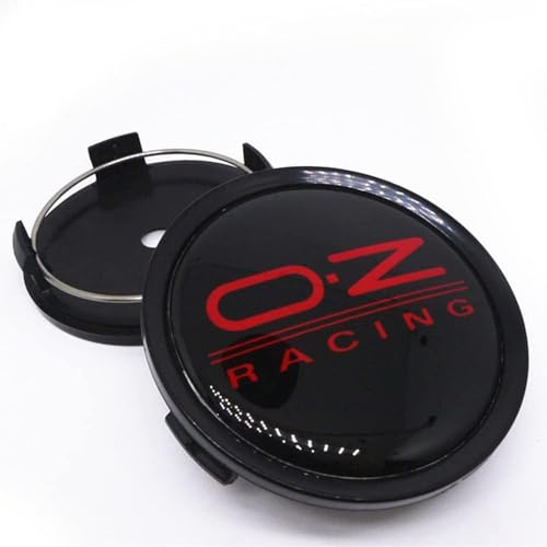 CWYLF 4 Pièces Cache Moyeux pour OZ Racing 70mm, Capuchon Central de Moyeu de Voiture Protecteur de Jante Accessoires Anti-poussière et Étanches,C