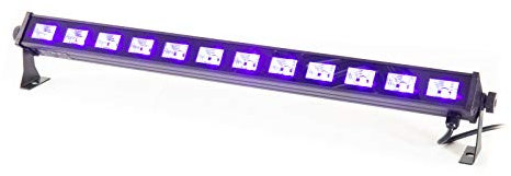 LightmaXX Nano UV BAR LED, Schwarzlicht, 12x 3 Watt UV LEDs, 36 Watt, 50 x 50 x 650 mm, Inklusive Montagebügel