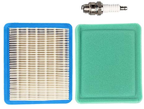 NC56 ZAMDOE Luftfilterpatrone, Vorfilter, Zündkerze, ersetzt Briggs & Stratton 491588S 399959 Quantum Sabo Wolf Champion RJ19LM und 625-675 Series TB110 TB130 TB210 TB230 LG491588JD Lawn Mower