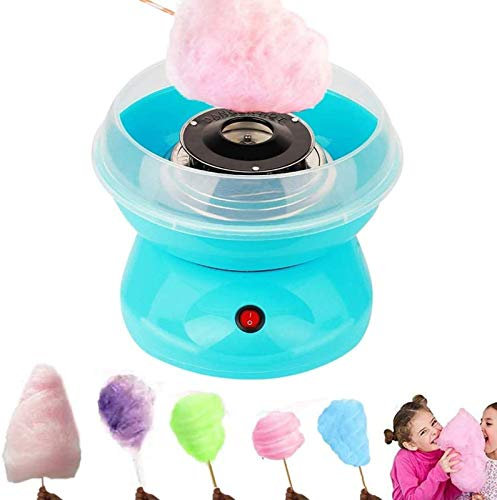 Cotton Candy Machine, Nostalgia Mini Cotton Candy Makers for Kids, Portable Electric Cotton Candy Sugar Floss Maker for Family Party and Small Gathering,Blue