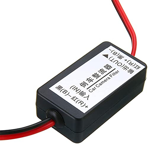 Car Filter Rectifier, 12V DC Power Relay Capacitor Filter Connector Rectifier for Car Rear View Backup Camera