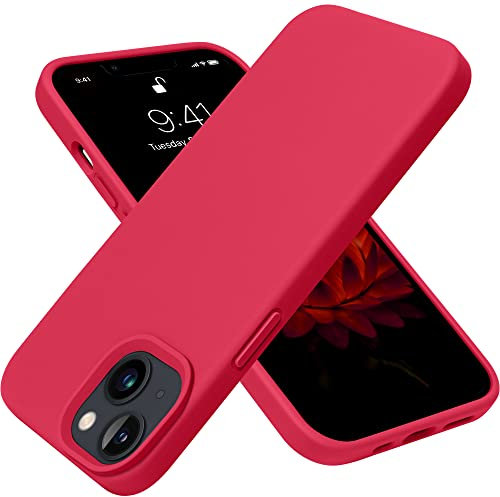 OTOFLY Designed for iPhone 13 Case, Silicone Shockproof Slim Thin Phone Case for iPhone 13 6.1 inch Red