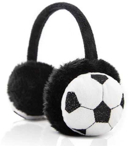 SEYUFN Cache-oreilles Filles Chauffe Oreilles en Peluche Douce pour Enfants Couvre-oreilles Réglables Jolis Cache-oreilles d'Extérieur Cache-Oreilles Chaud Hiver (B-noir Blanc)