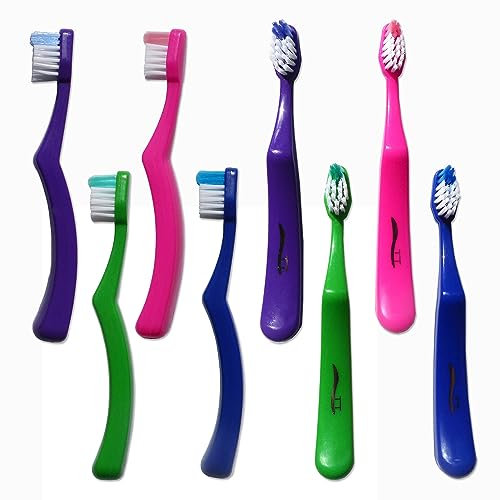 Lot de 8 Brosses à Dents Tiny Teeth Pour Enfants de 2 à 5 ans
