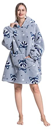 Decken Hoodie, Kuschelpullover Damen Deckenpullover,weiches Mikrofleece Übergroße Hoodie Sweatshirt,Riesen-Kapuzenpullover für Erwachsene, Männer, Frauen, Jugendliche