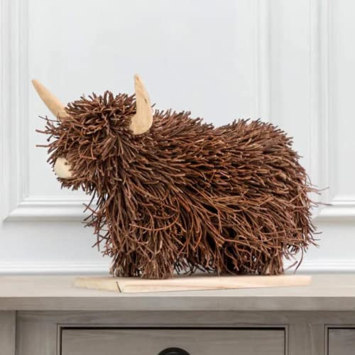 Voyage Maison Hewie Highland Cow Wooden Sculpture Small