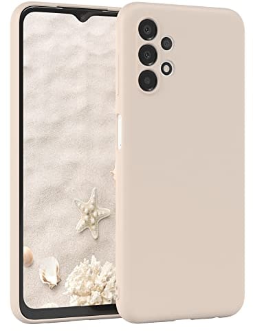 EAZY CASE - Silikonhülle für Samsung Galaxy A13 (4G) Hülle Silikon Case Beige weich stoßfeste Handyhülle Samsung Galaxy A13 (4G) Schutzhülle mit Kameraschutz Dünn Premium Schutz Cover Bumper in Taupe