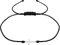 Katy Craig . Bracelet croix en argent sterling 925 – Cordon noir réglable – Unisexe, 12 cm, Acier inoxydable