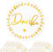 COLOFALLA 120 Stück 4cm Danke Aufkleber Goldfolie Sticker Rund Hochzeit Weihnachten Dankeschön Etiketten Selbstklebend Thank You Klebeetiketten Geschenkaufkleber Deko Geschenke